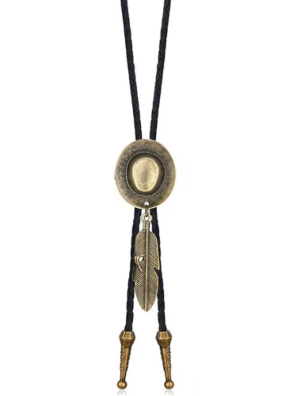 Cowboy Hat Vintage Inspired Western Bolo Tie Texas Style Antique Bronze - Picture 5 of 6